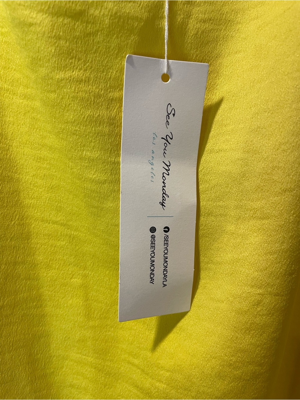 NWT See You Monday Yellow Maxi Slip Dress Medium Side Slits Summer Vacation - Picture 4 of 10